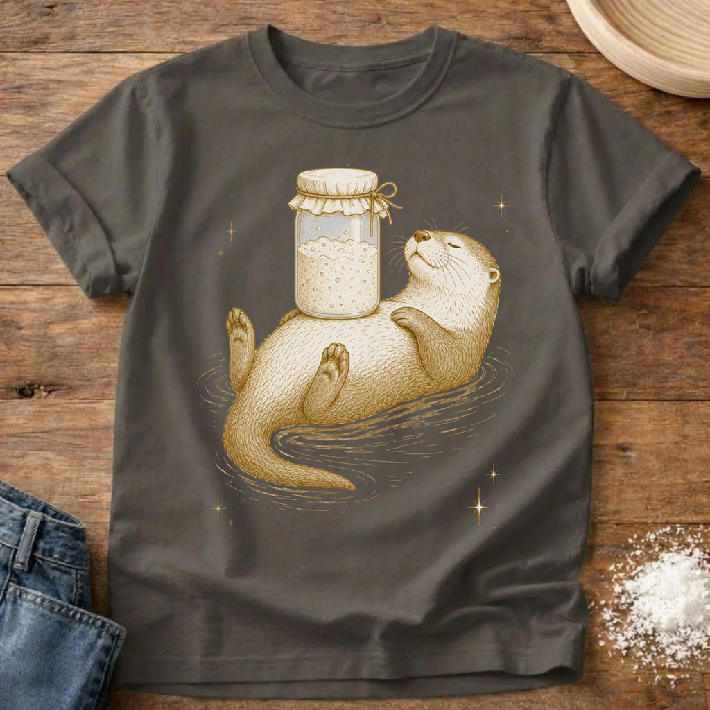 Knead More Fun Otter Starter t-shirt in Pepper