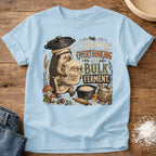 Knead More Fun Overthinking My Bulk Ferment Hedgehog sourdough t-shirt in Chambray