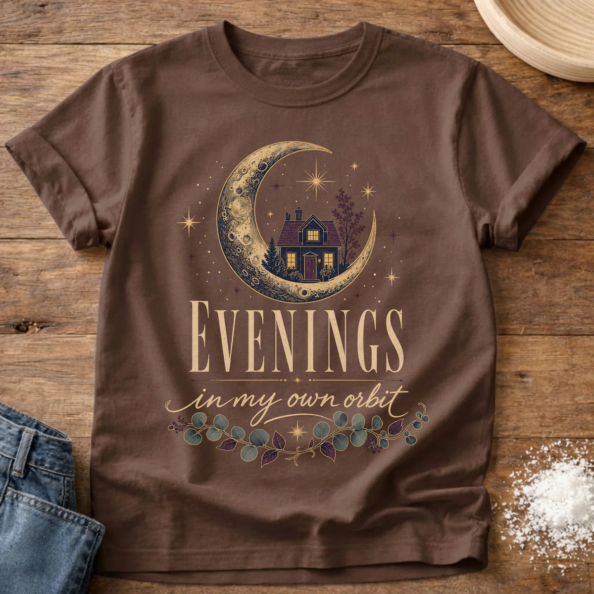 Knead More Fun Own Orbit homebody t-shirt in Espresso