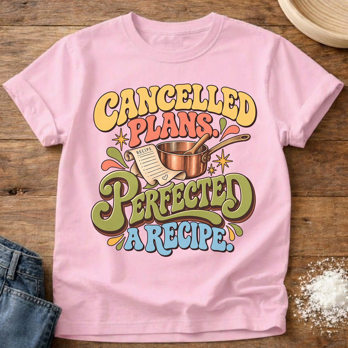Knead More Fun Perfecting A Recipe t-shirt in Blossom