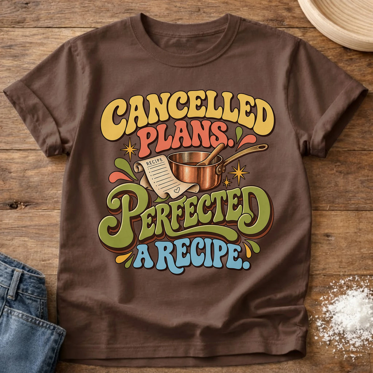 Knead More Fun Perfecting A Recipe t-shirt in Espresso