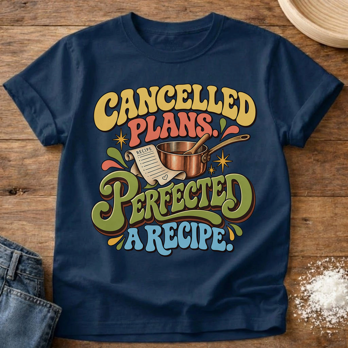 Knead More Fun Perfecting A Recipe t-shirt in Navy