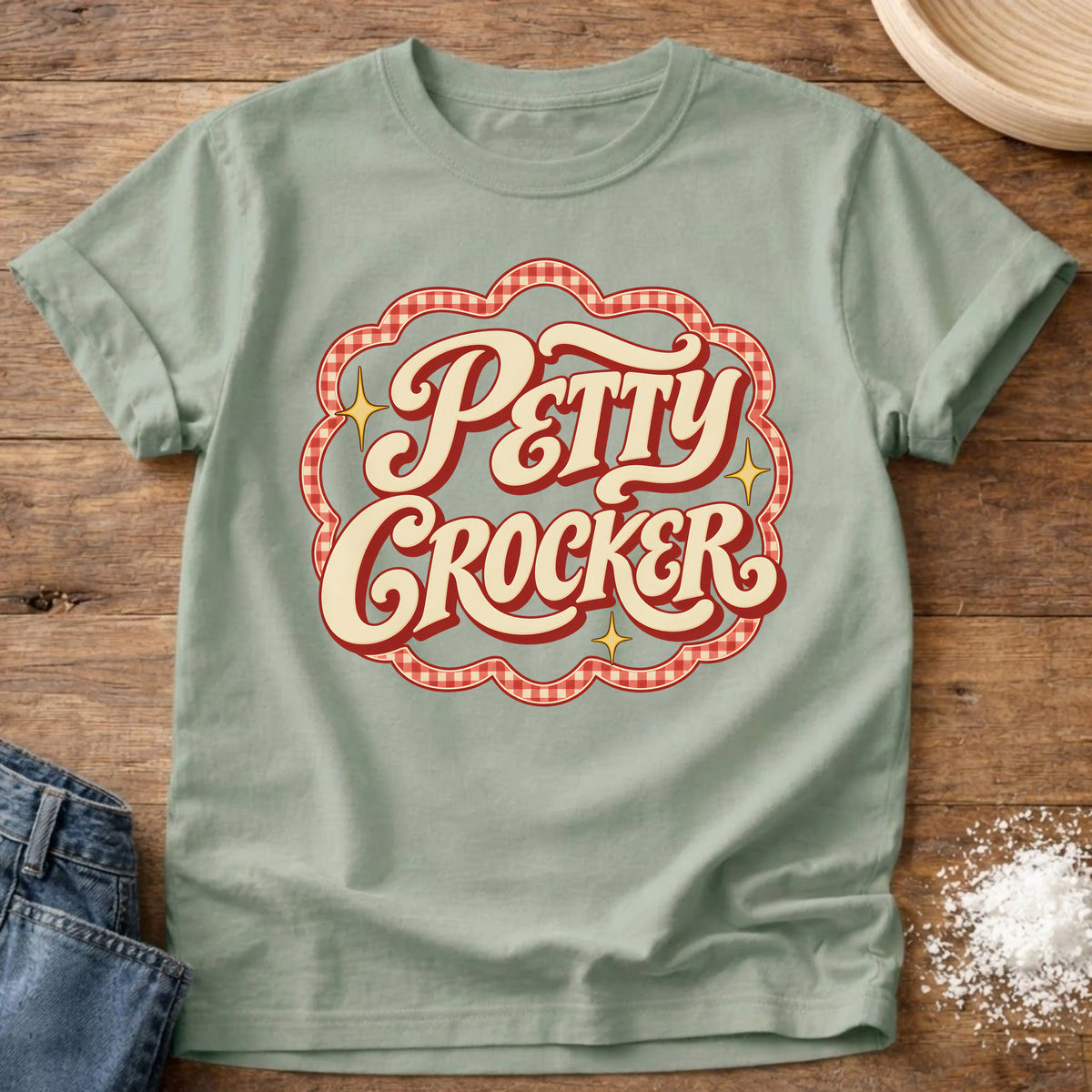 Knead More Fun Petty Crocker t-shirt in Bay