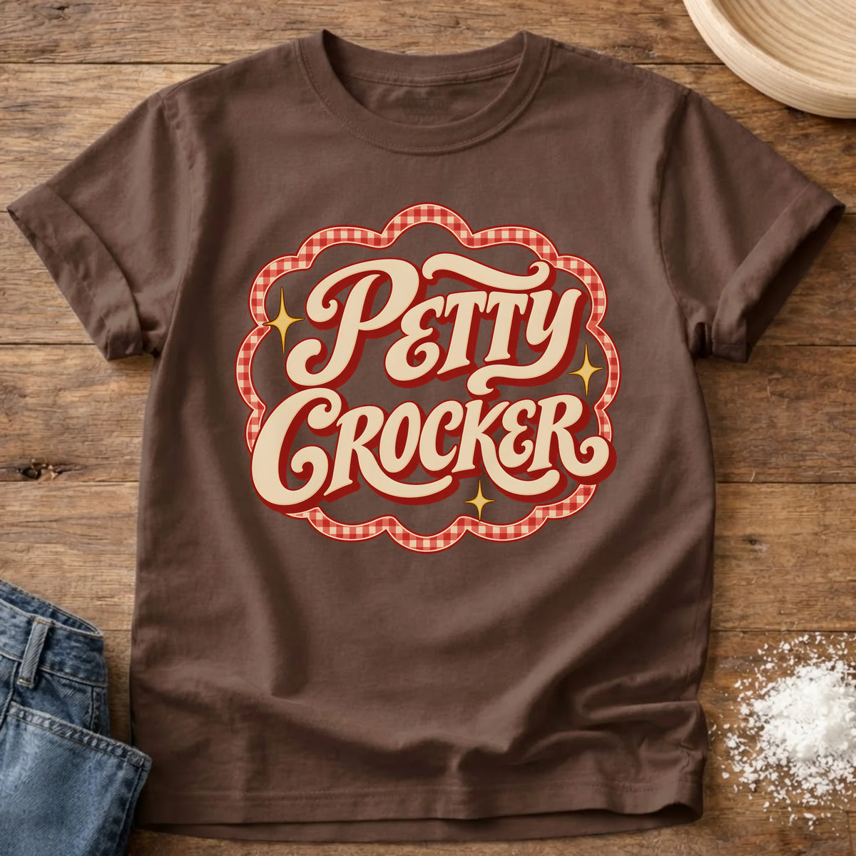 Knead More Fun Petty Crocker t-shirt in Espresso