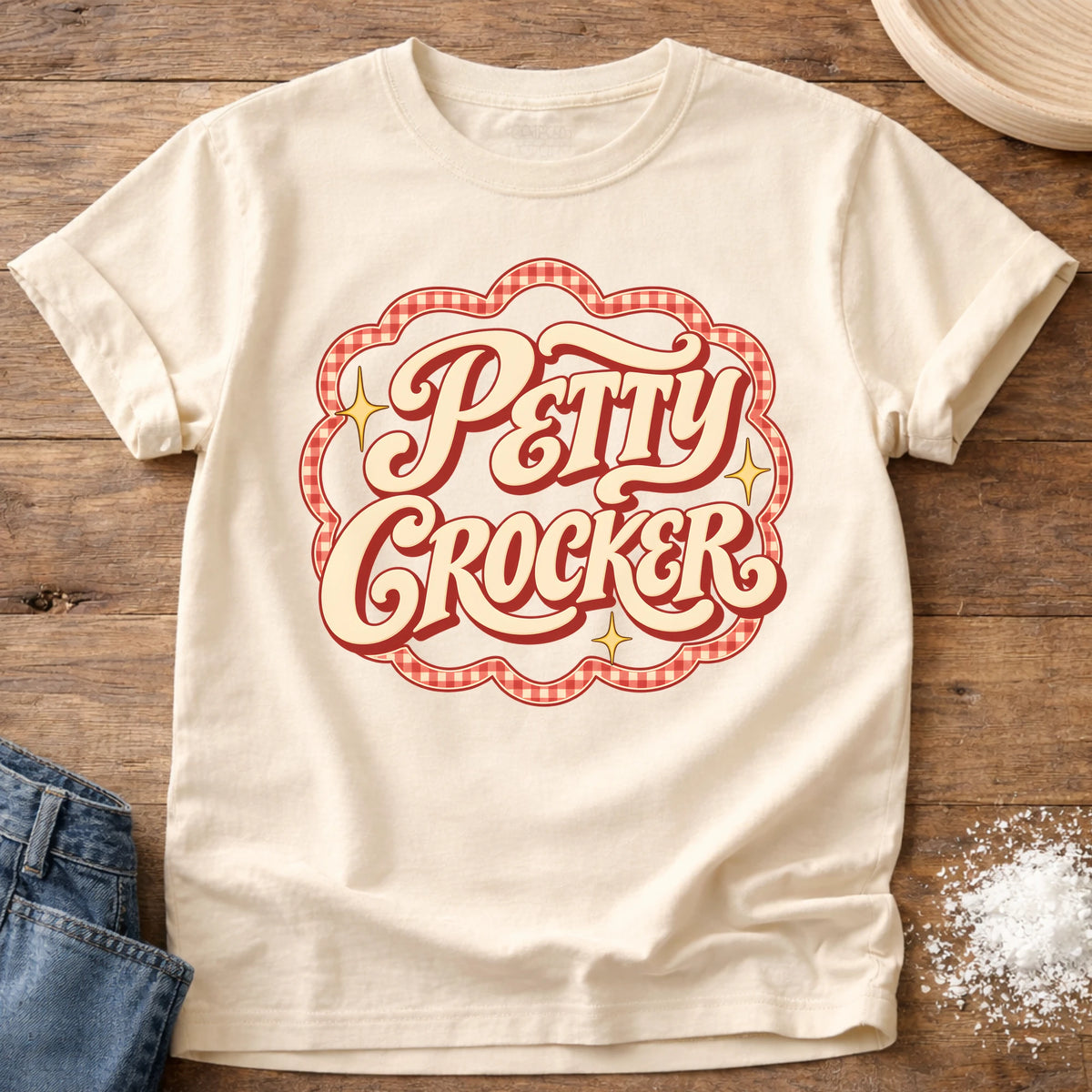 Knead More Fun Petty Crocker t-shirt in Ivory
