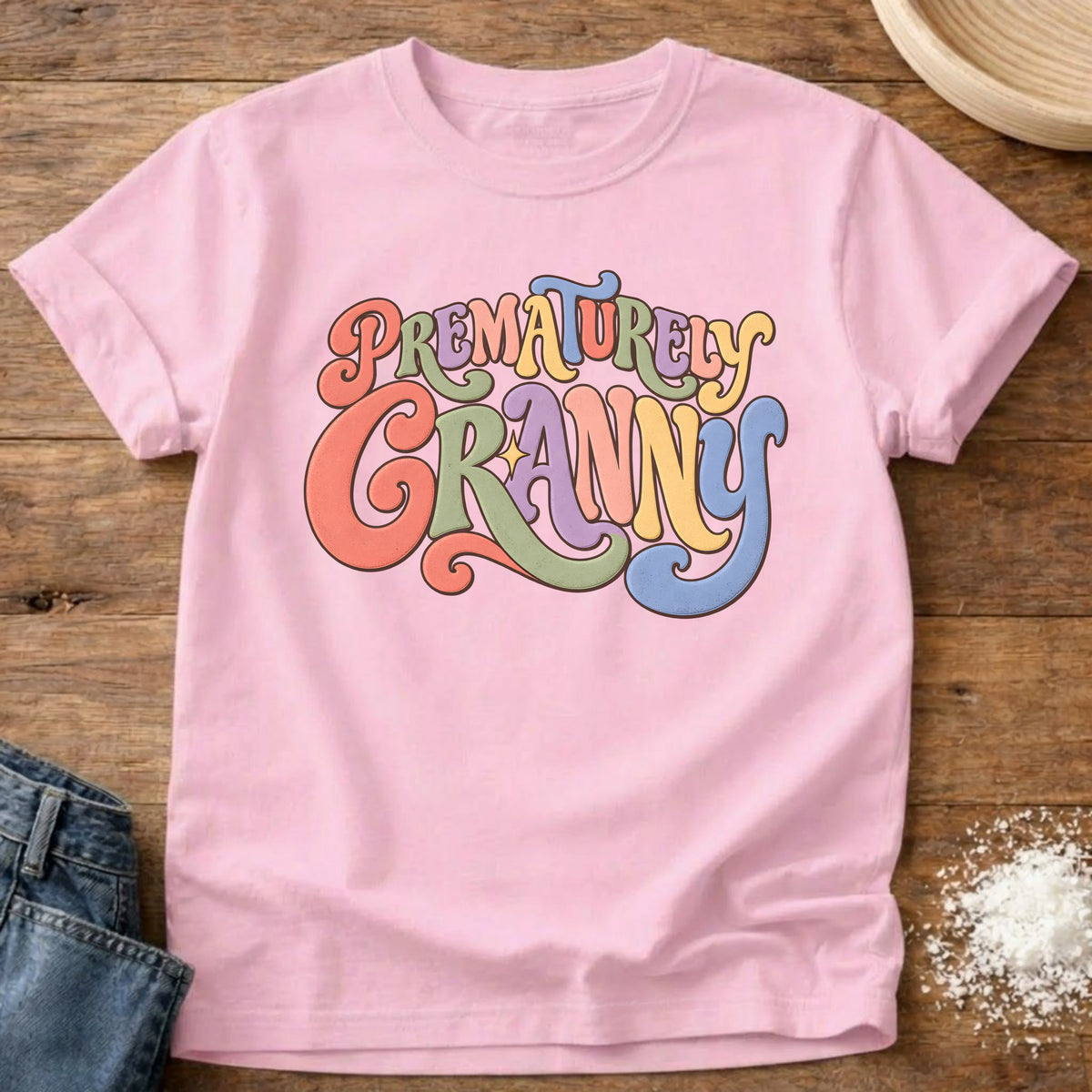 Knead More Fun Prematurely Granny grannycore t-shirt in Blossom