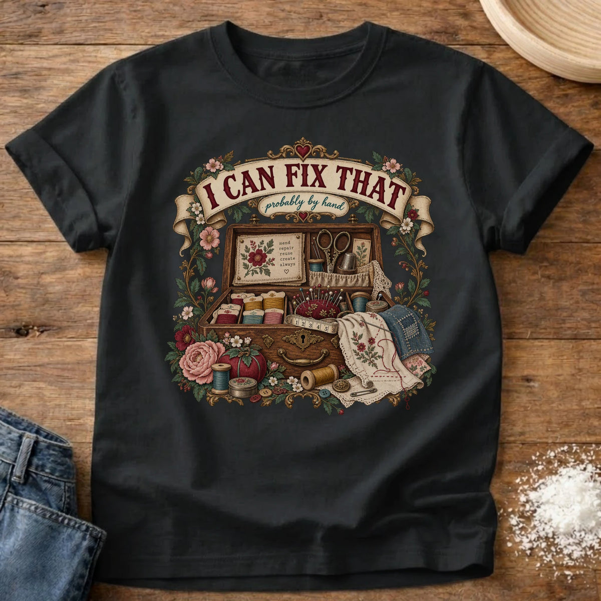 Knead More Fun Probably By Hand graphic t-shirt in Black