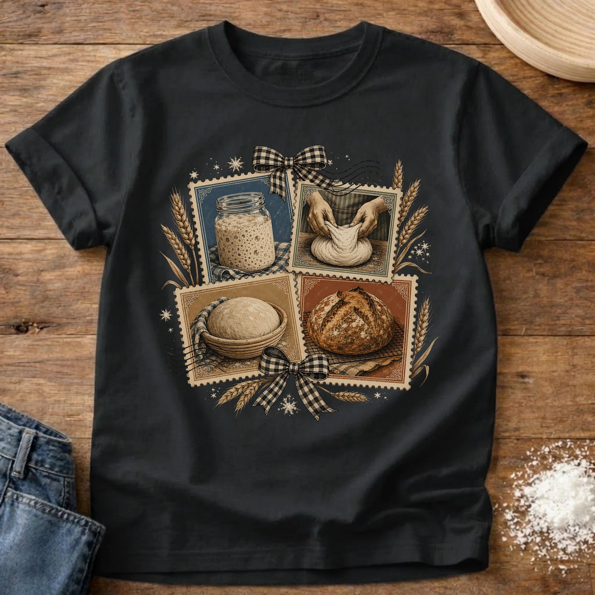 Process Stamps Sourdough T-Shirt Black