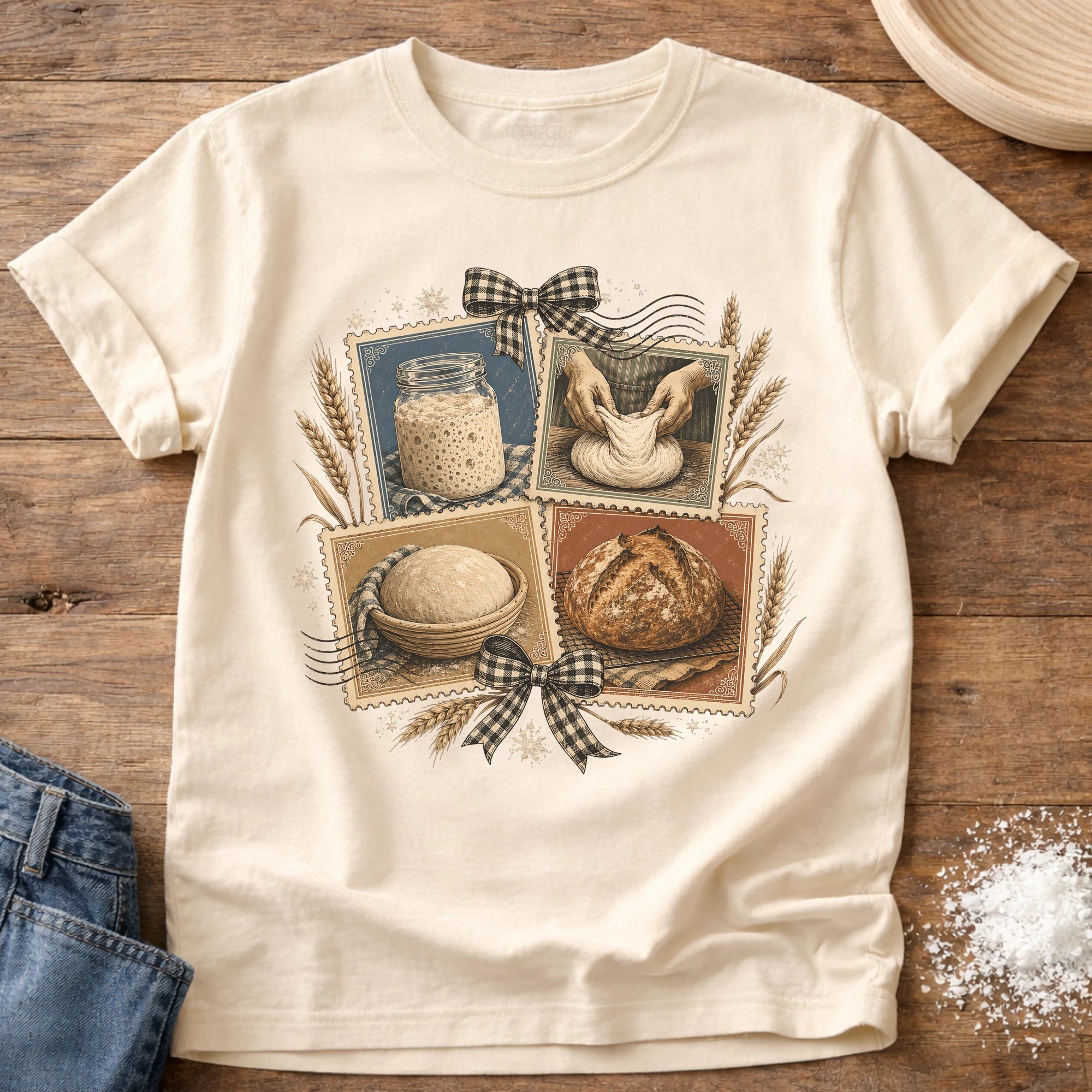 Process Stamps Sourdough T-Shirt Ivory