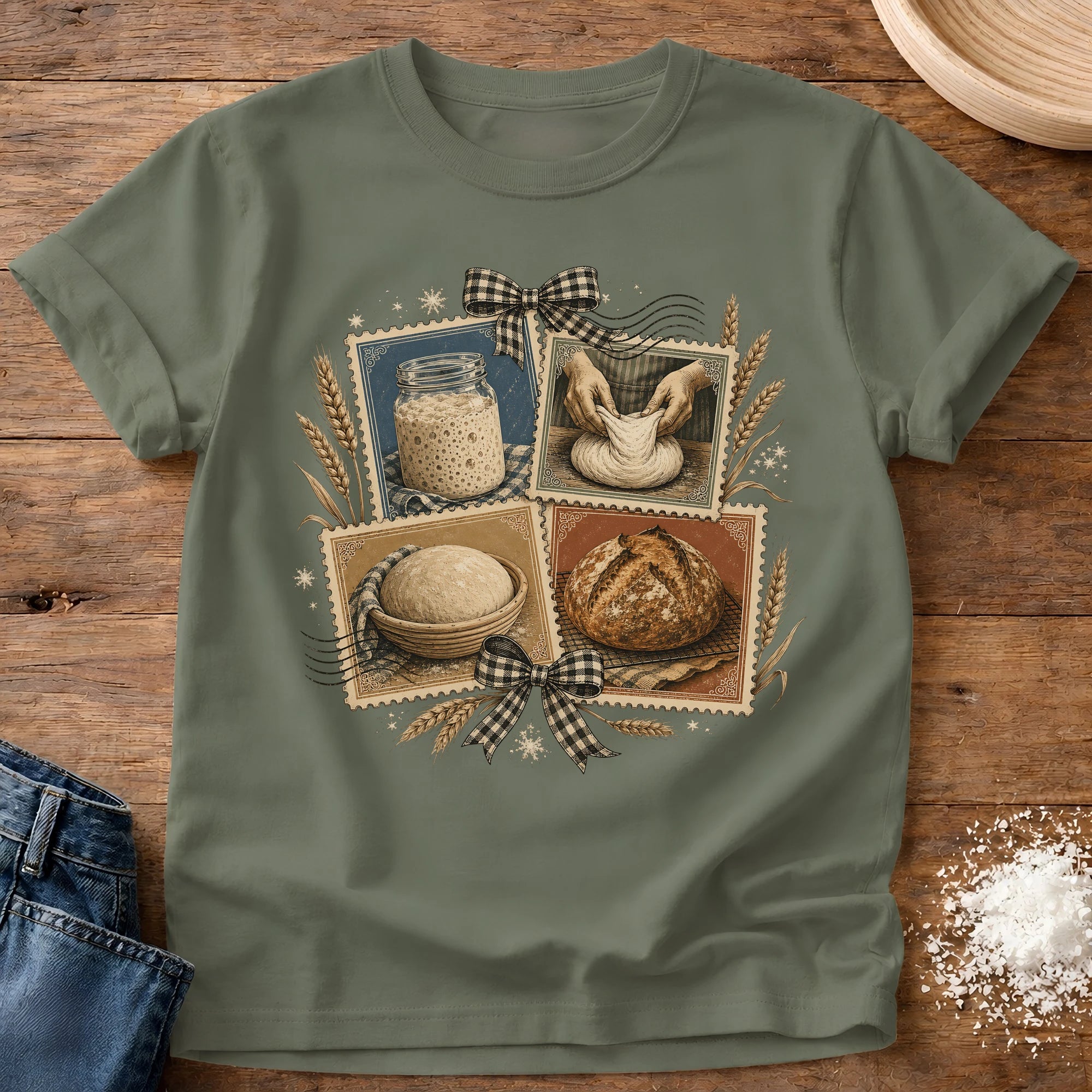 Process Stamps Sourdough T-Shirt Moss