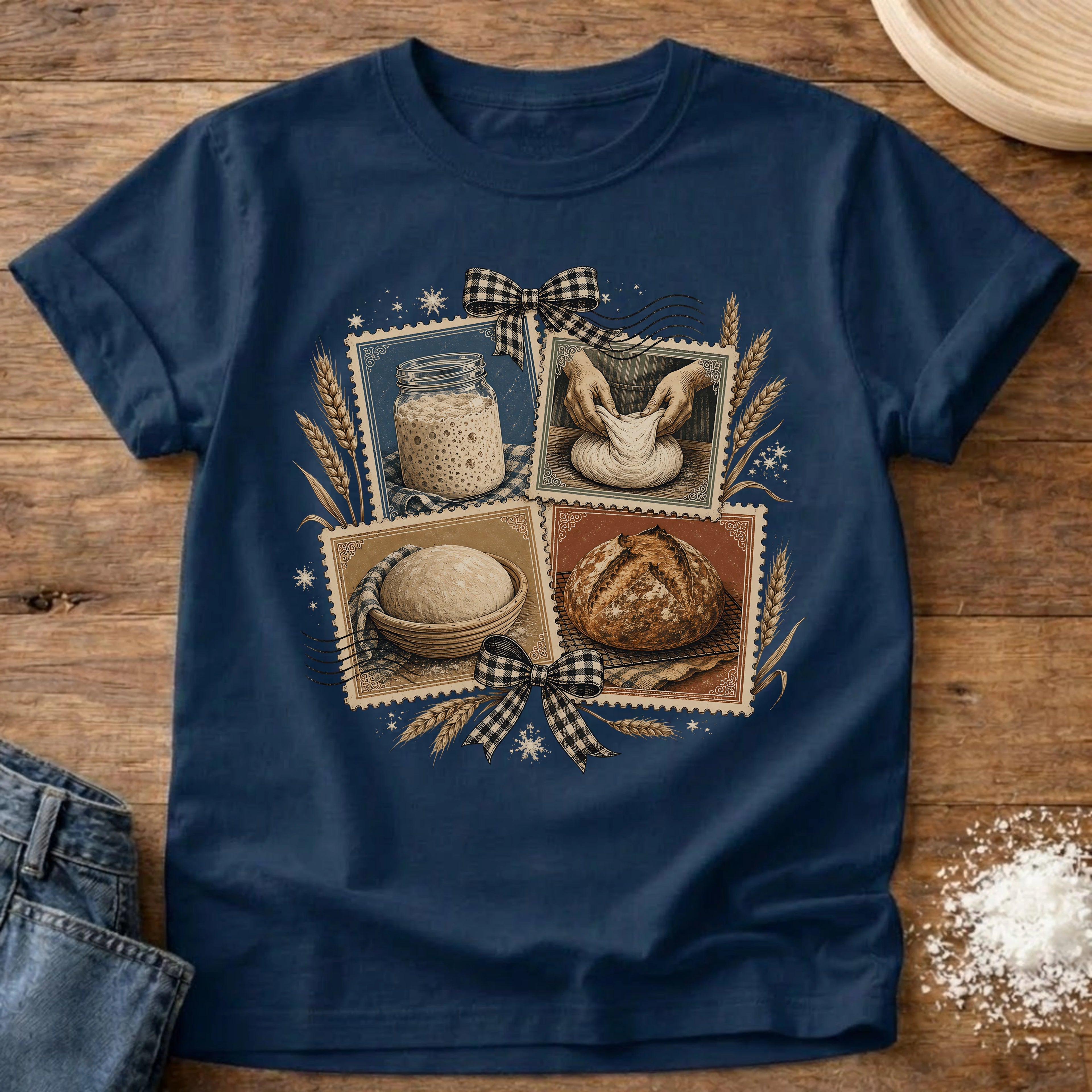 Process Stamps Sourdough T-Shirt Navy