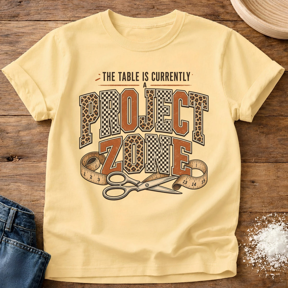 Knead More Fun Project Zone homebody t-shirt in Butter