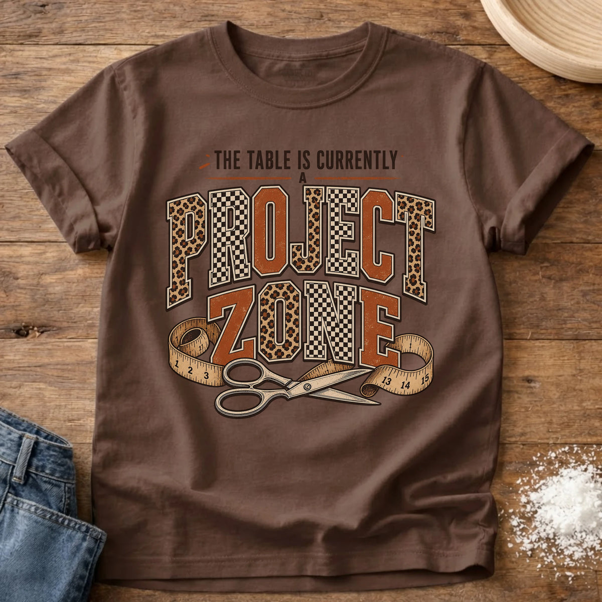 Knead More Fun Project Zone homebody t-shirt in Espresso