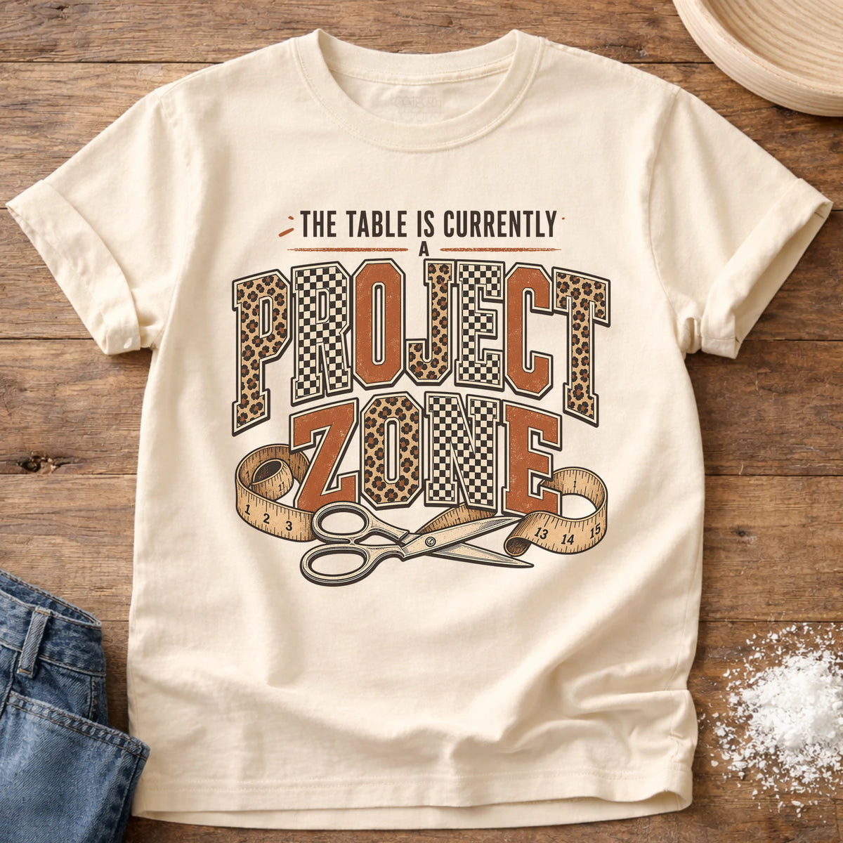 Knead More Fun Project Zone homebody t-shirt in Ivory