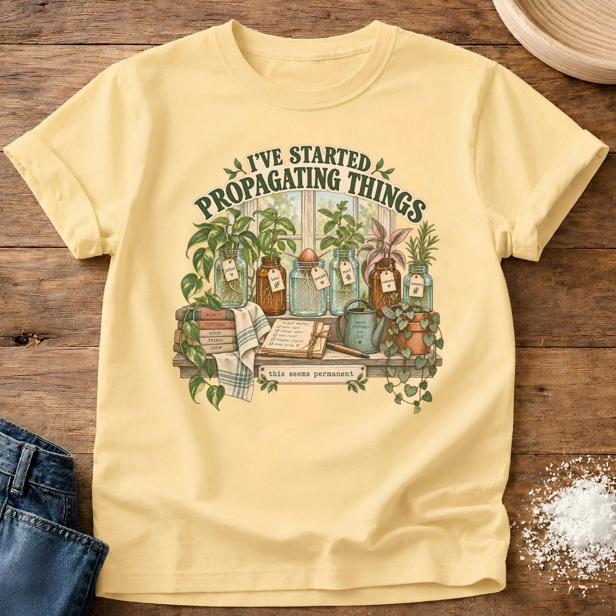 Knead More Fun Propagating graphic t-shirt in Butter