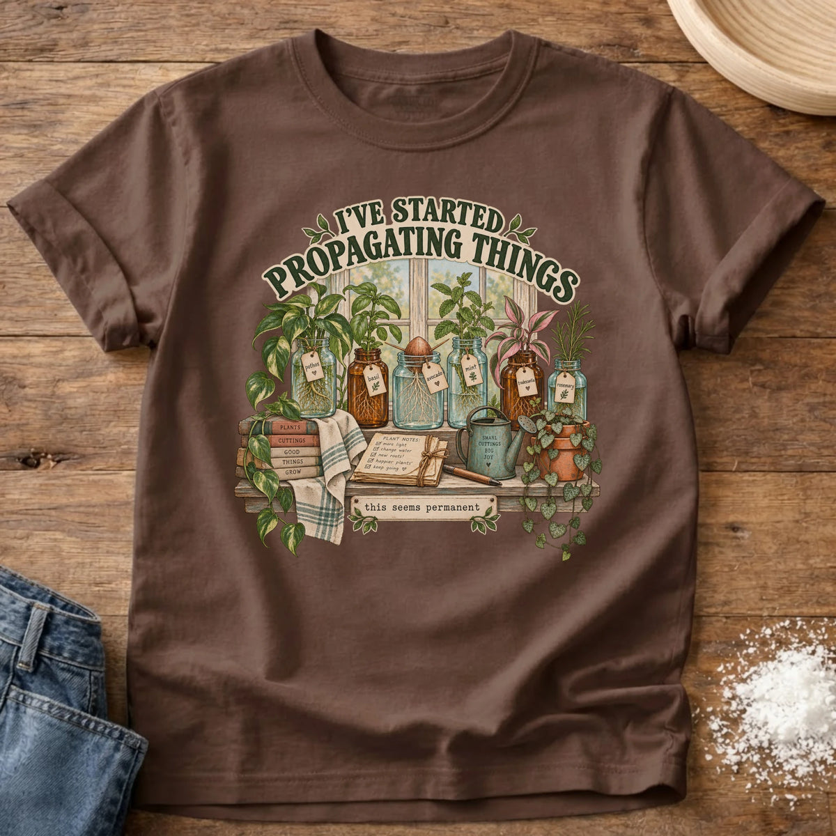 Knead More Fun Propagating graphic t-shirt in Espresso