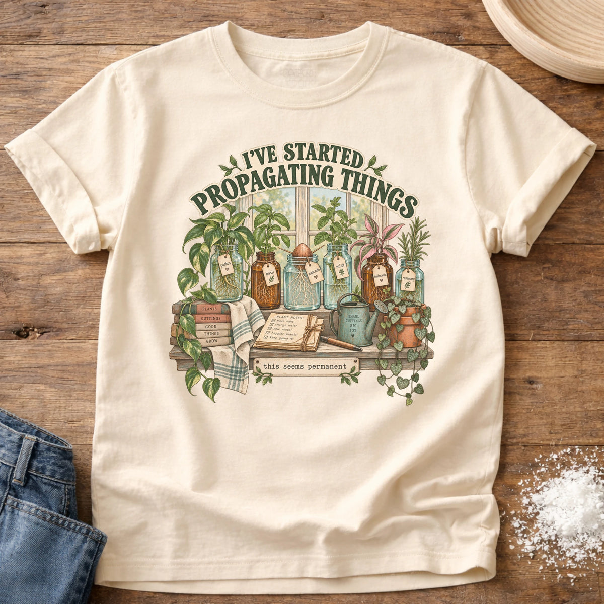 Knead More Fun Propagating graphic t-shirt in Ivory