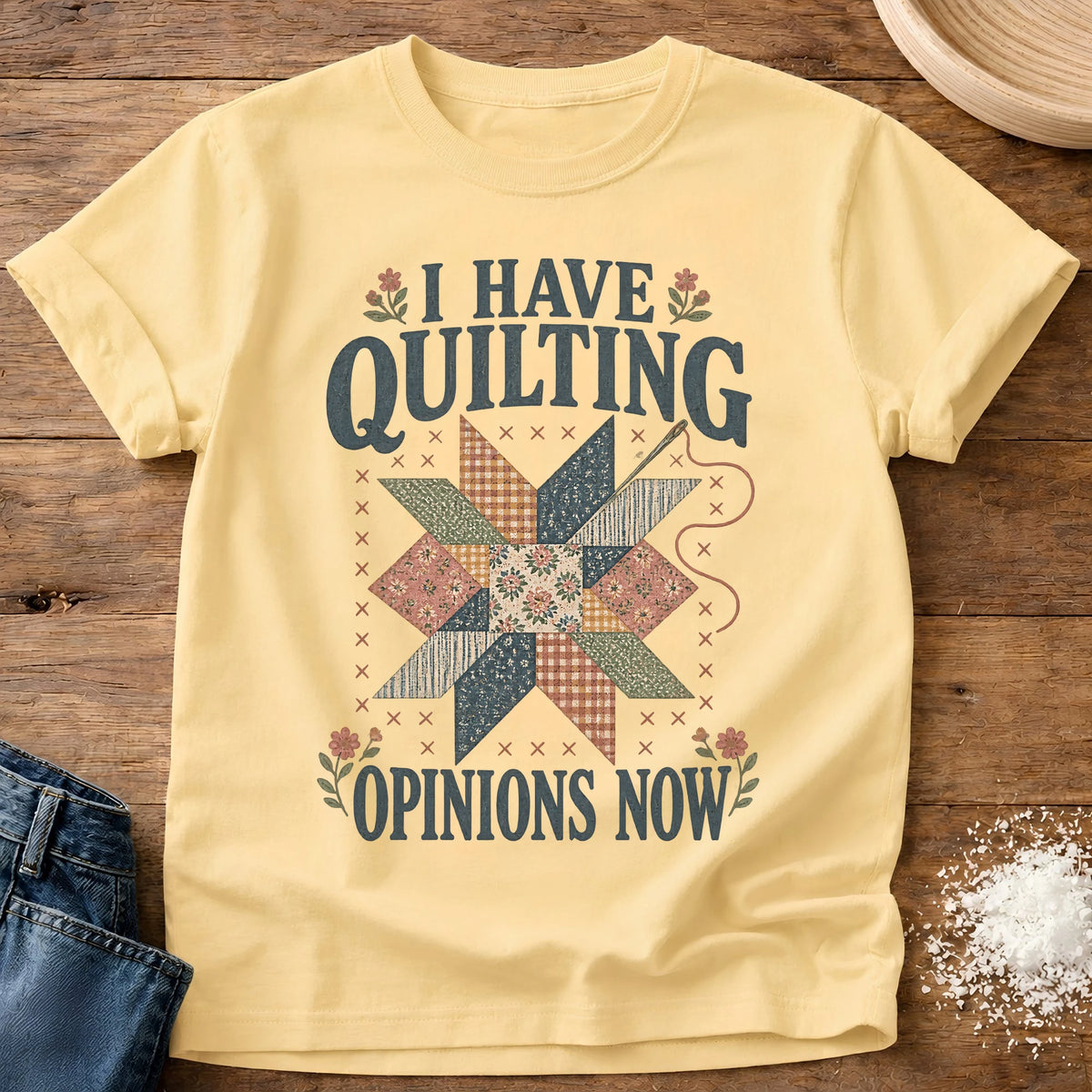 Knead More Fun Quilting Opinions quilting t-shirt in Butter