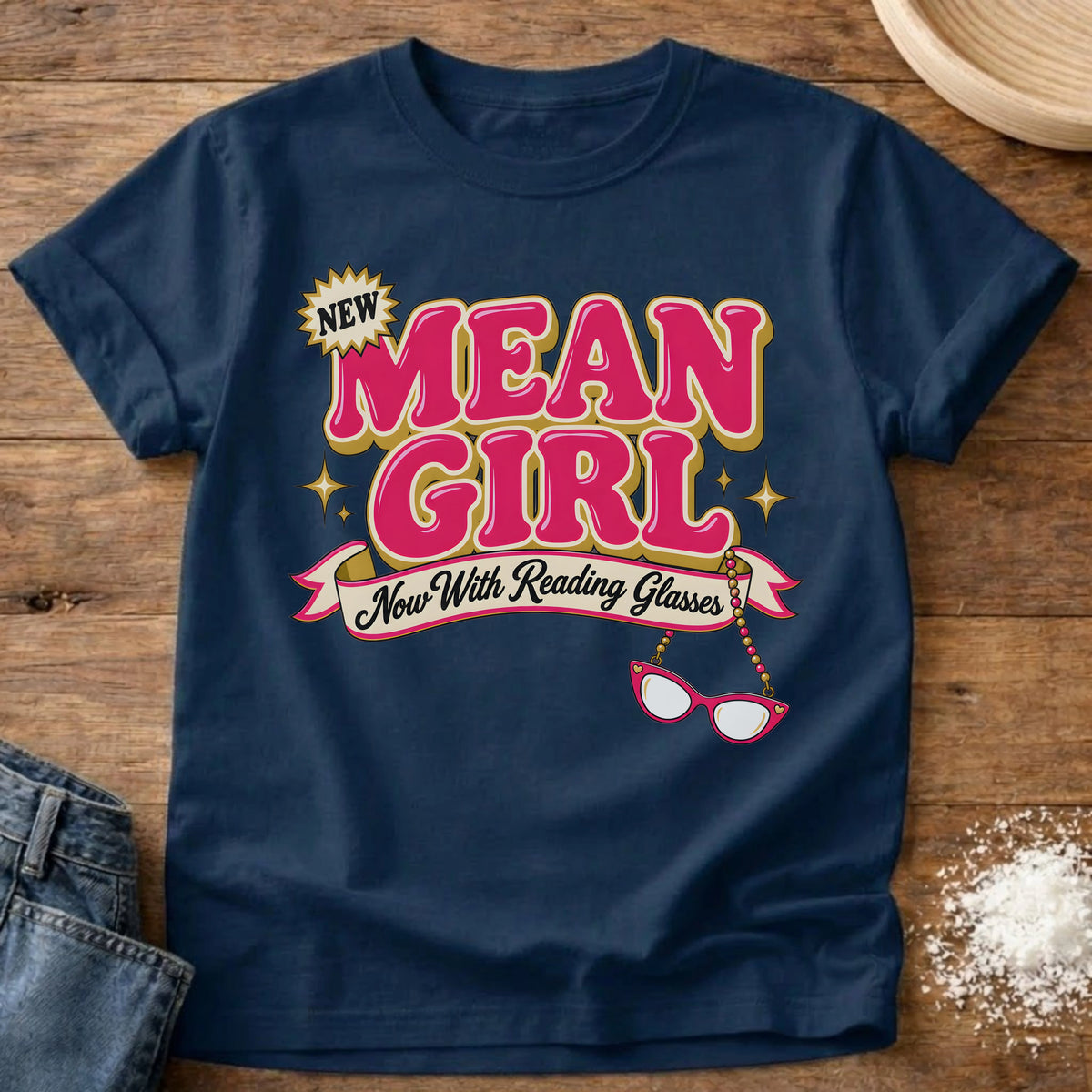 Knead More Fun Reading Glasses t-shirt in Navy