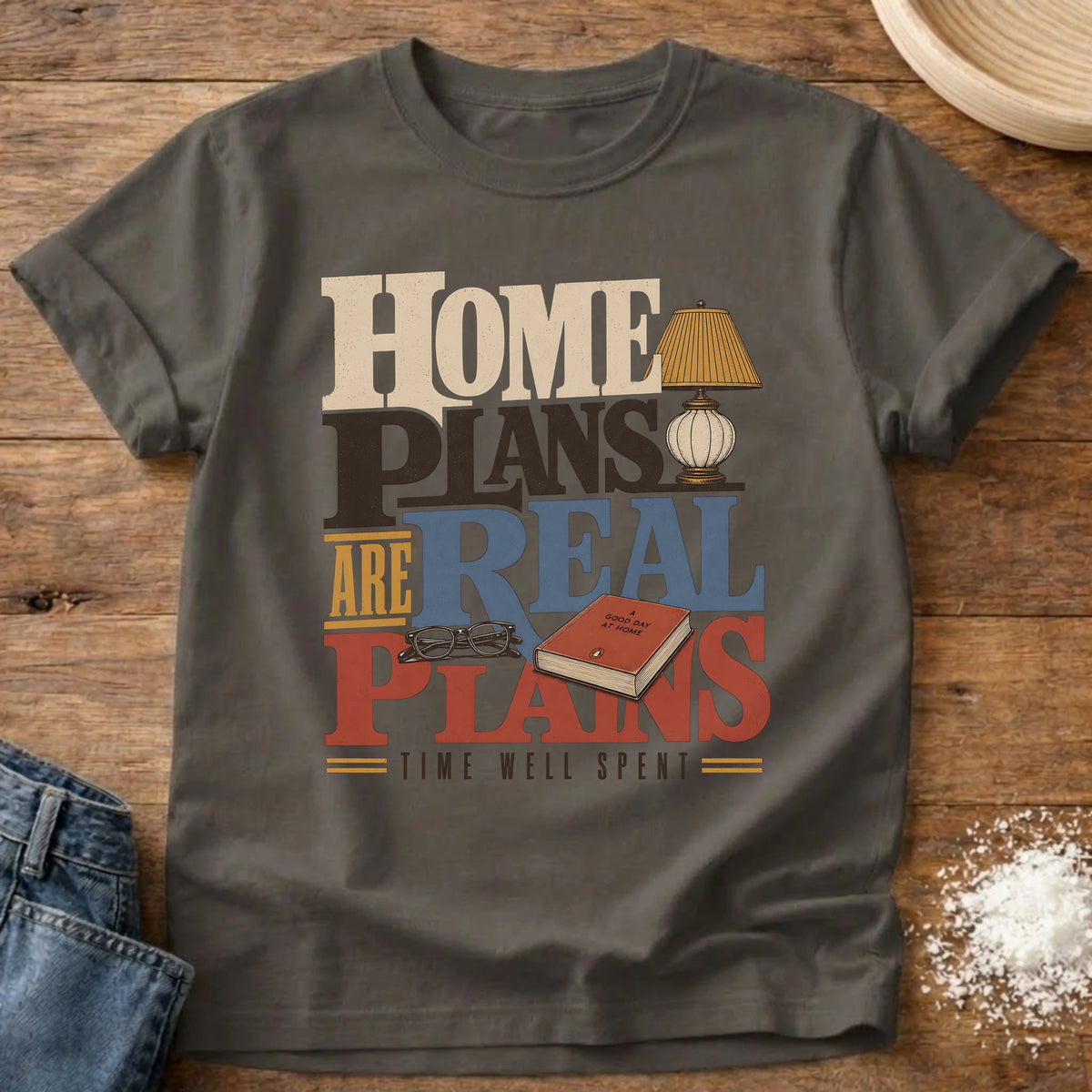 Knead More Fun real plans homebody t-shirt in Pepper