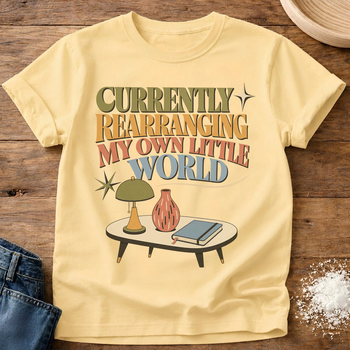 Knead More Fun Rearranging homebody t-shirt in Butter