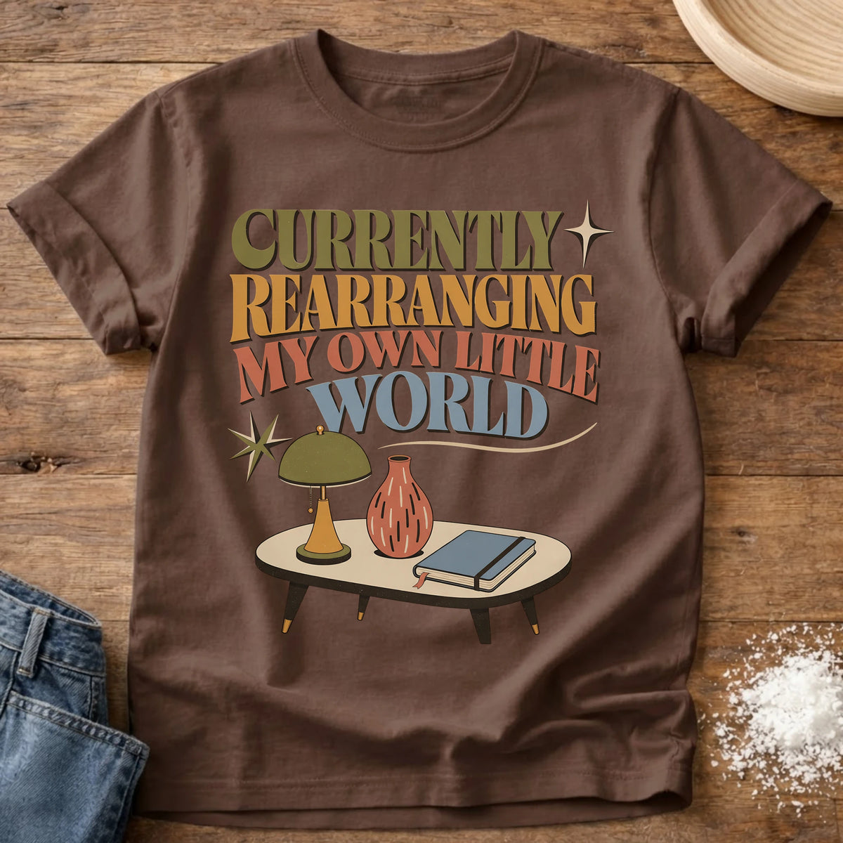Knead More Fun Rearranging homebody t-shirt in Espresso