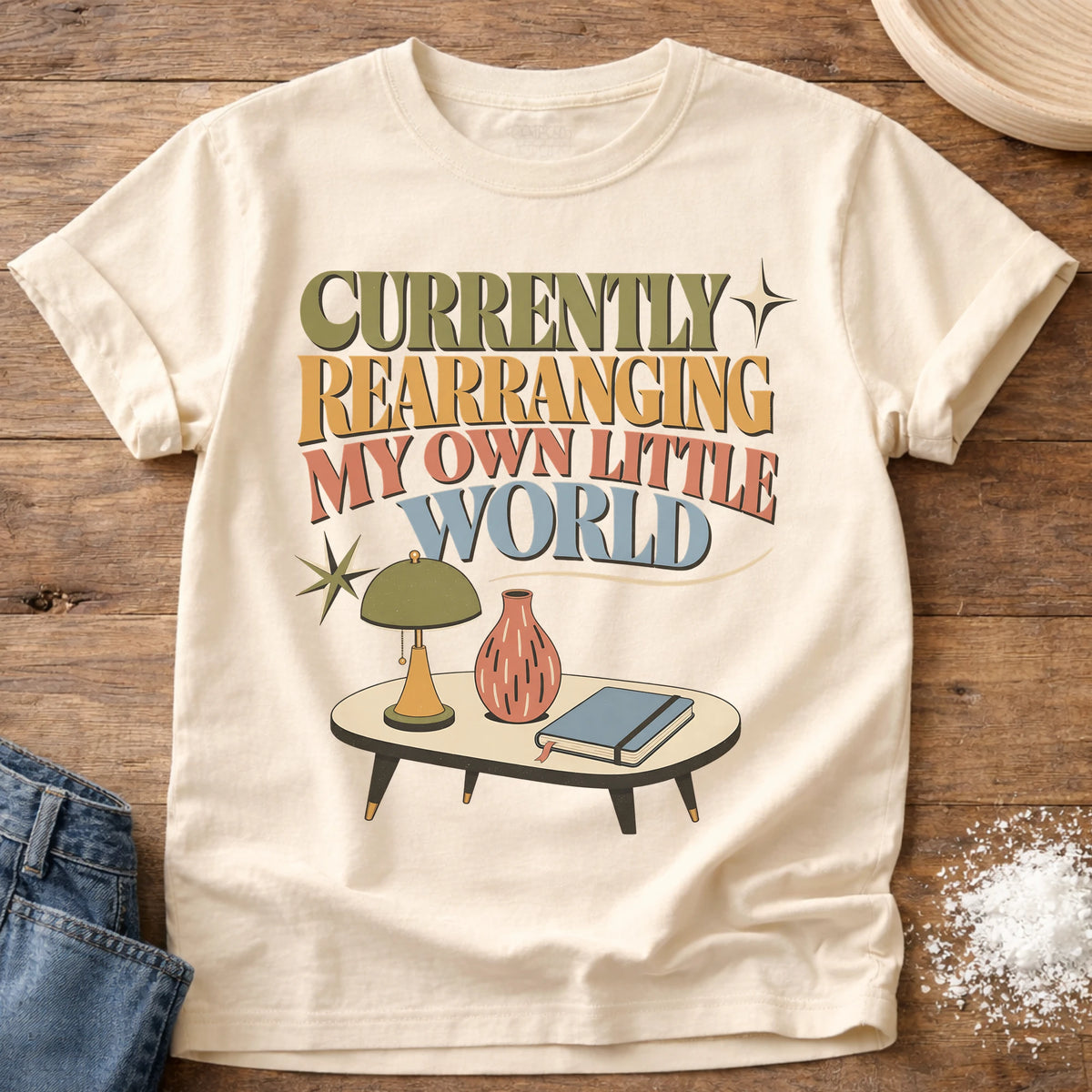 Knead More Fun Rearranging homebody t-shirt in Ivory