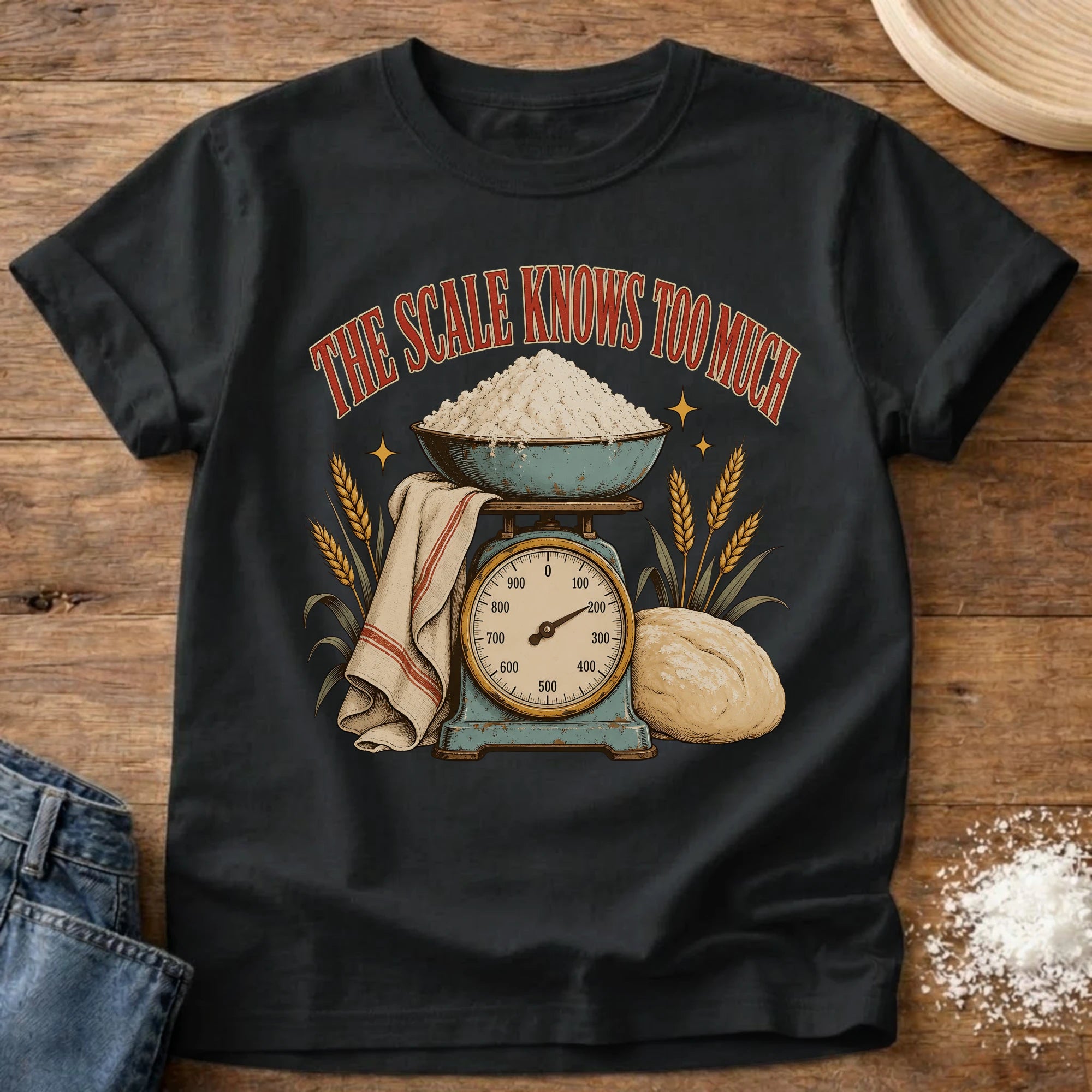 Scale Knows Sourdough T-Shirt Black