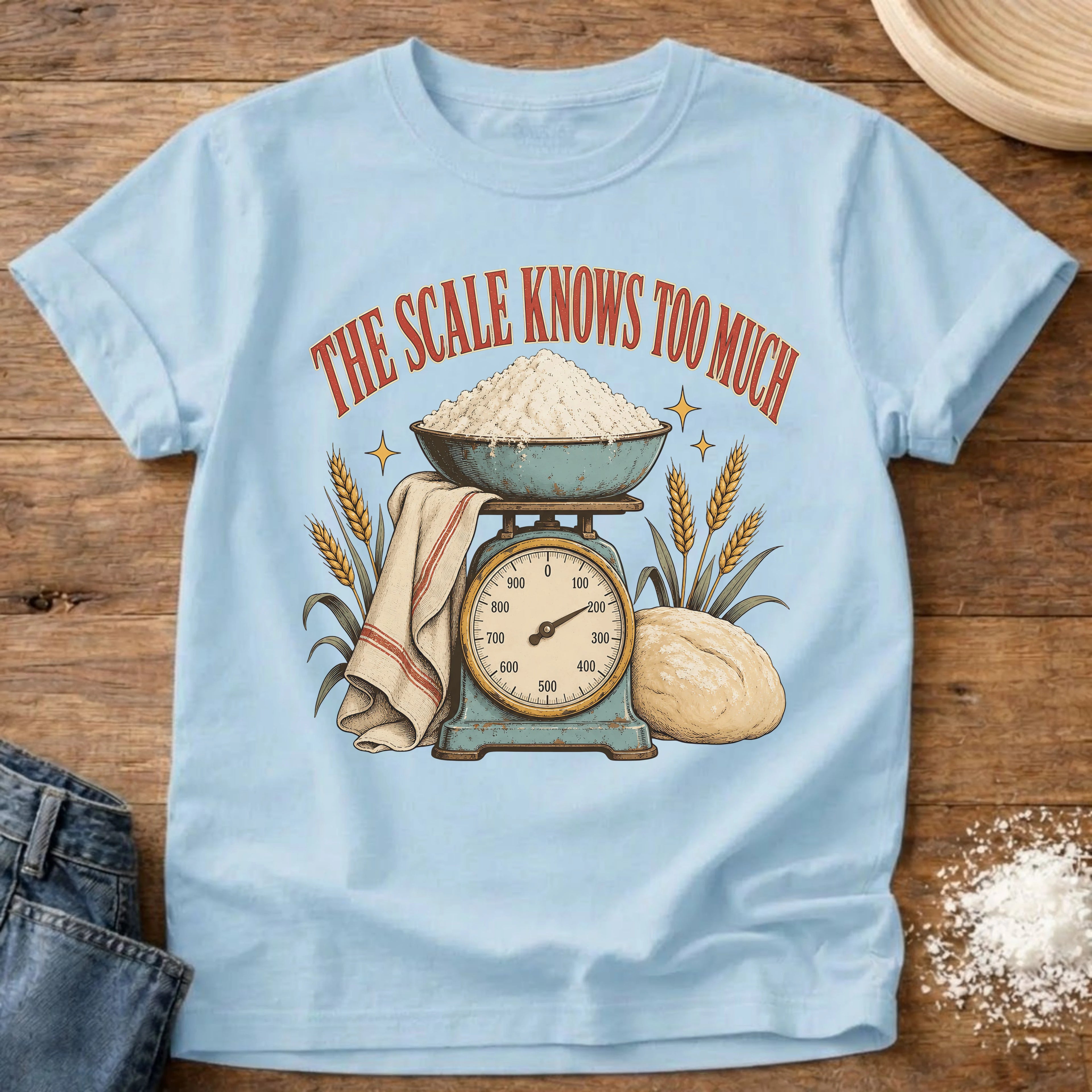 Scale Knows Sourdough T-Shirt Chambray