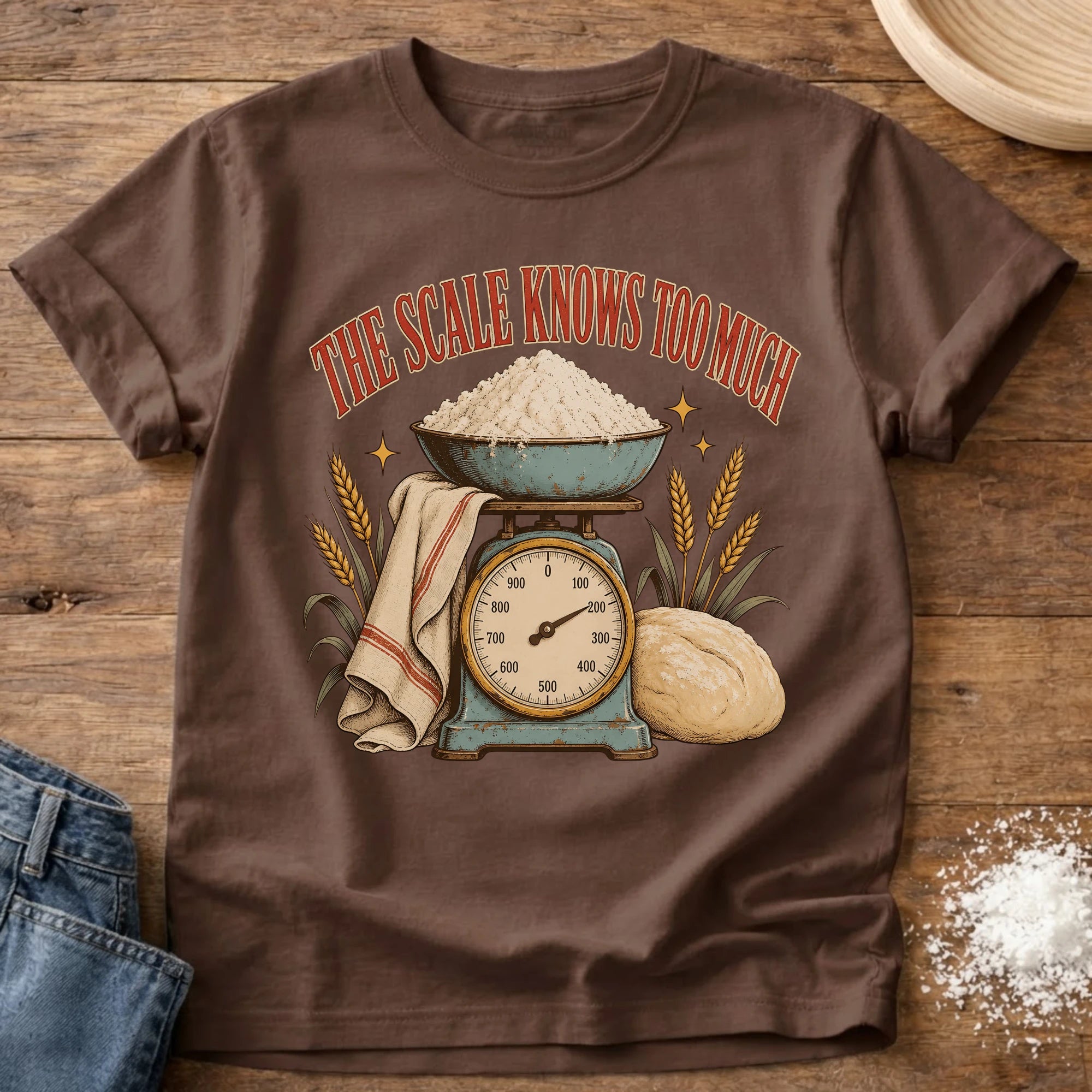 Scale Knows Sourdough T-Shirt Espresso