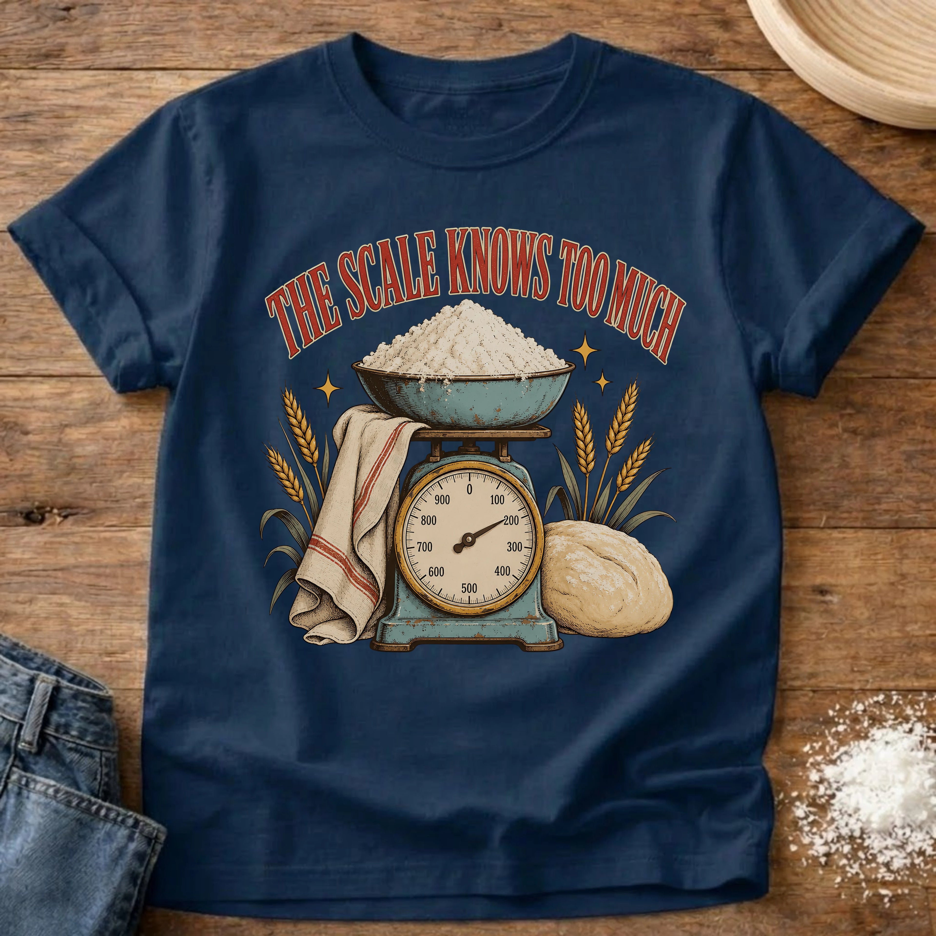 Scale Knows Sourdough T-Shirt Navy