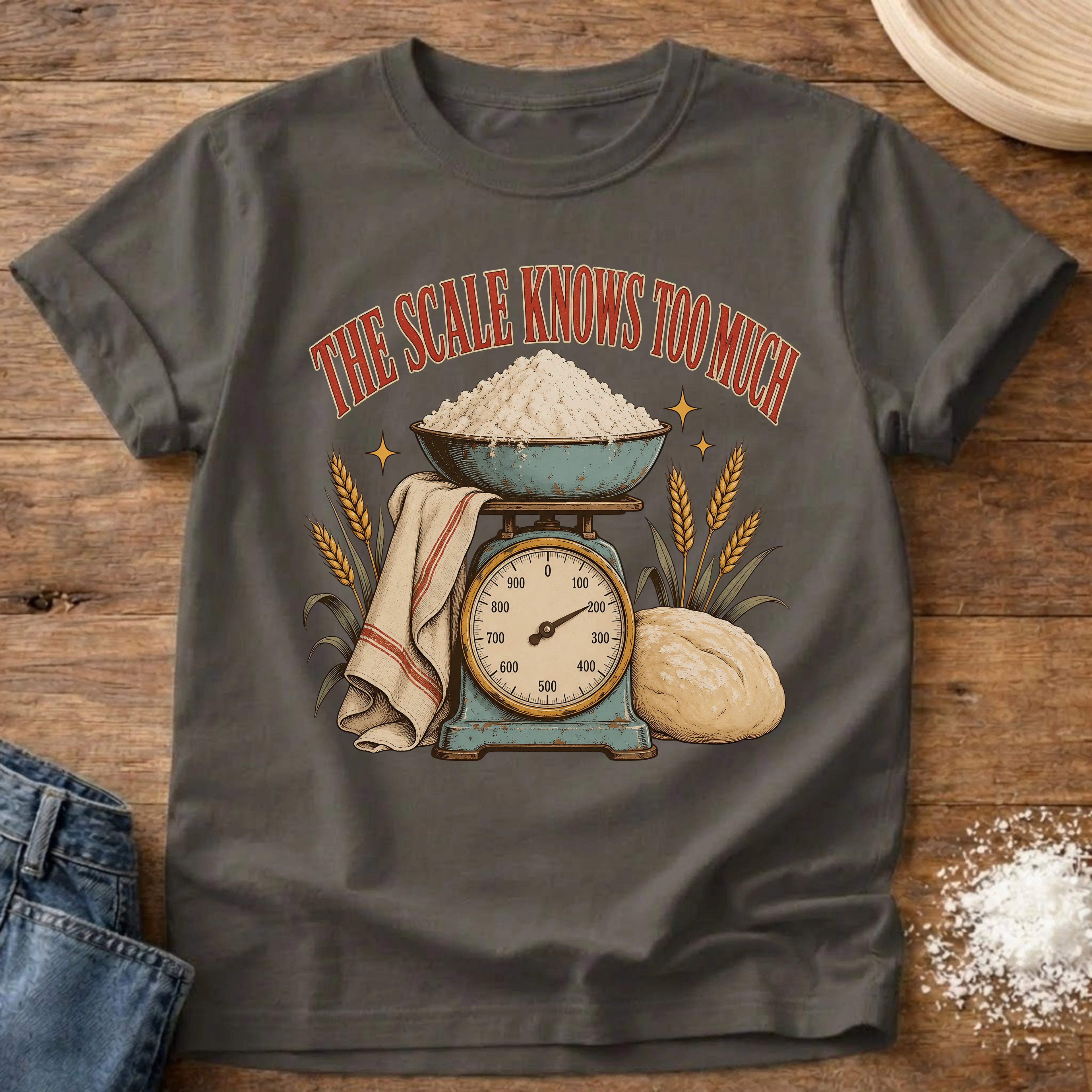 Scale Knows Sourdough T-Shirt Pepper