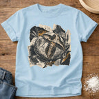 Knead More Fun Scrapbook Sourdough grunge collage t-shirt in Chambray