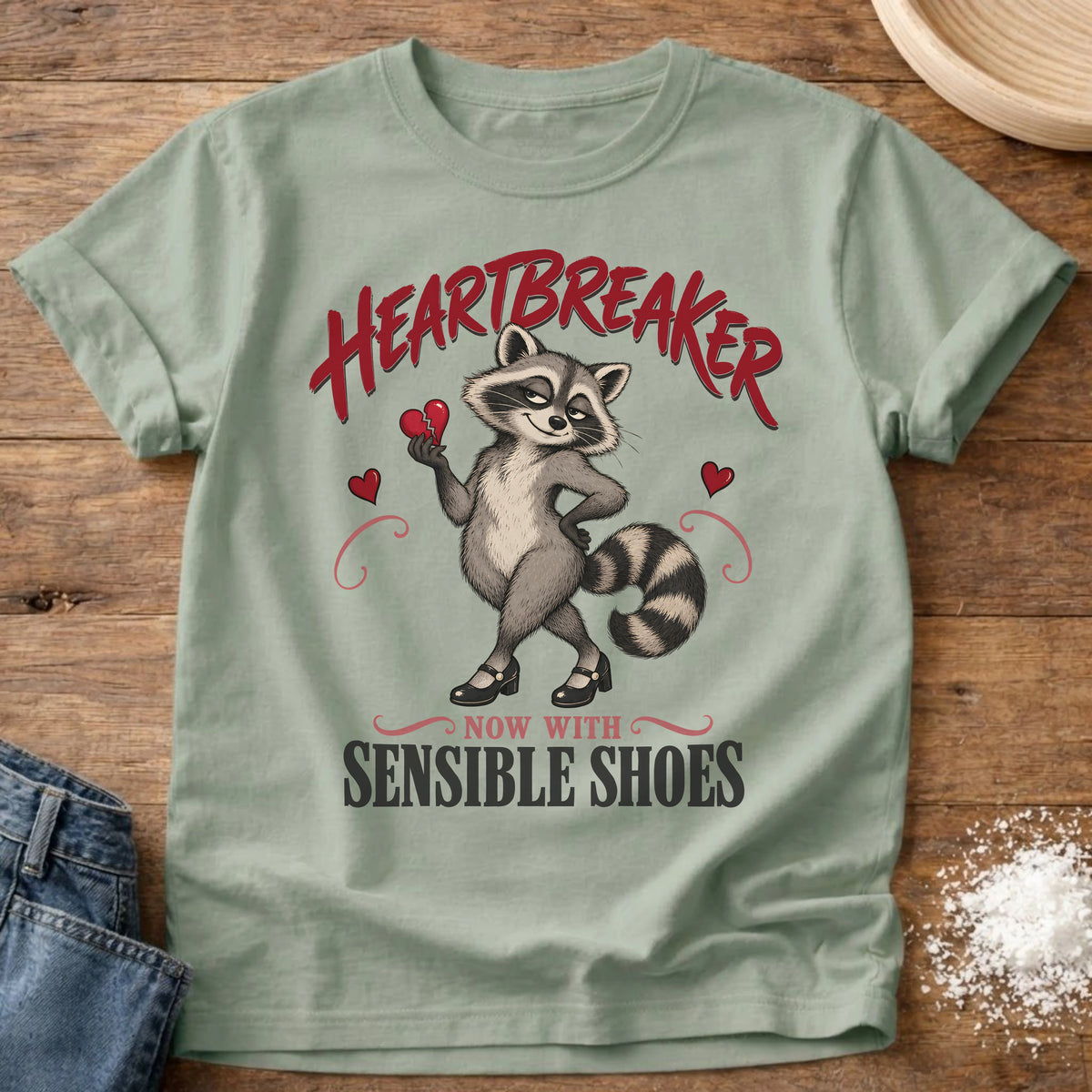 Knead More Fun Sensible Shoes t-shirt in Bay