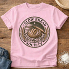 Knead More Fun Slow Bread Society sourdough t-shirt in Blossom