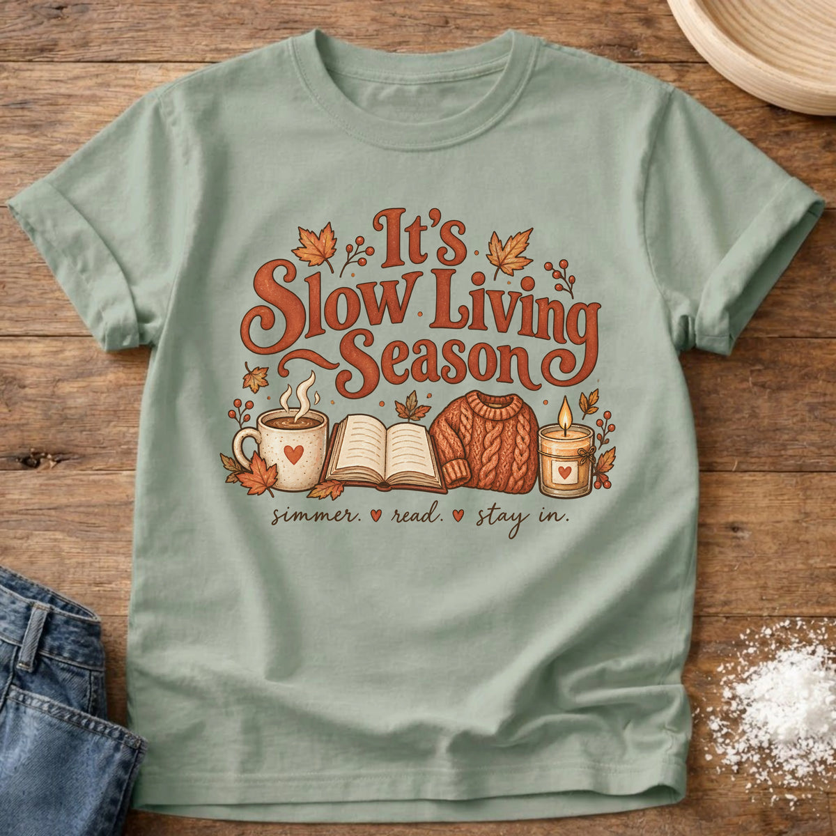 Knead More Fun Slow Living Season t-shirt in Bay