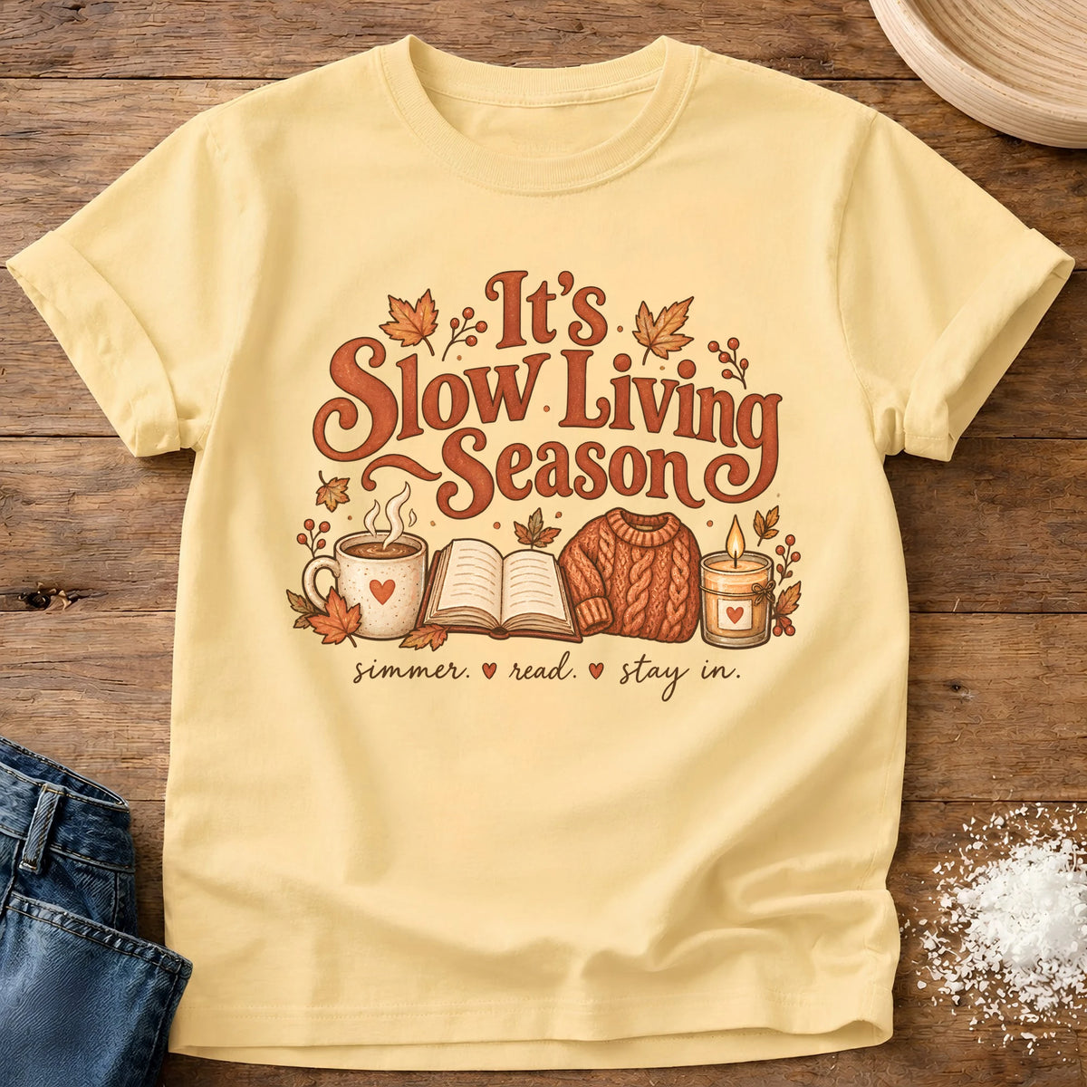 Knead More Fun Slow Living Season t-shirt in Butter