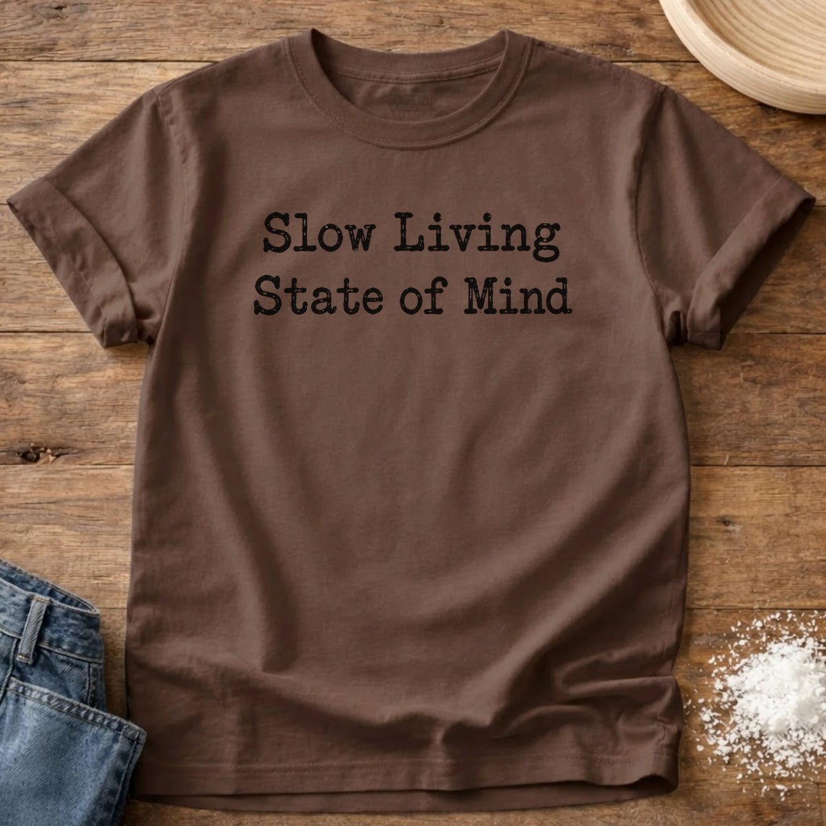 Knead More Fun Slow Living graphic t-shirt in Espresso