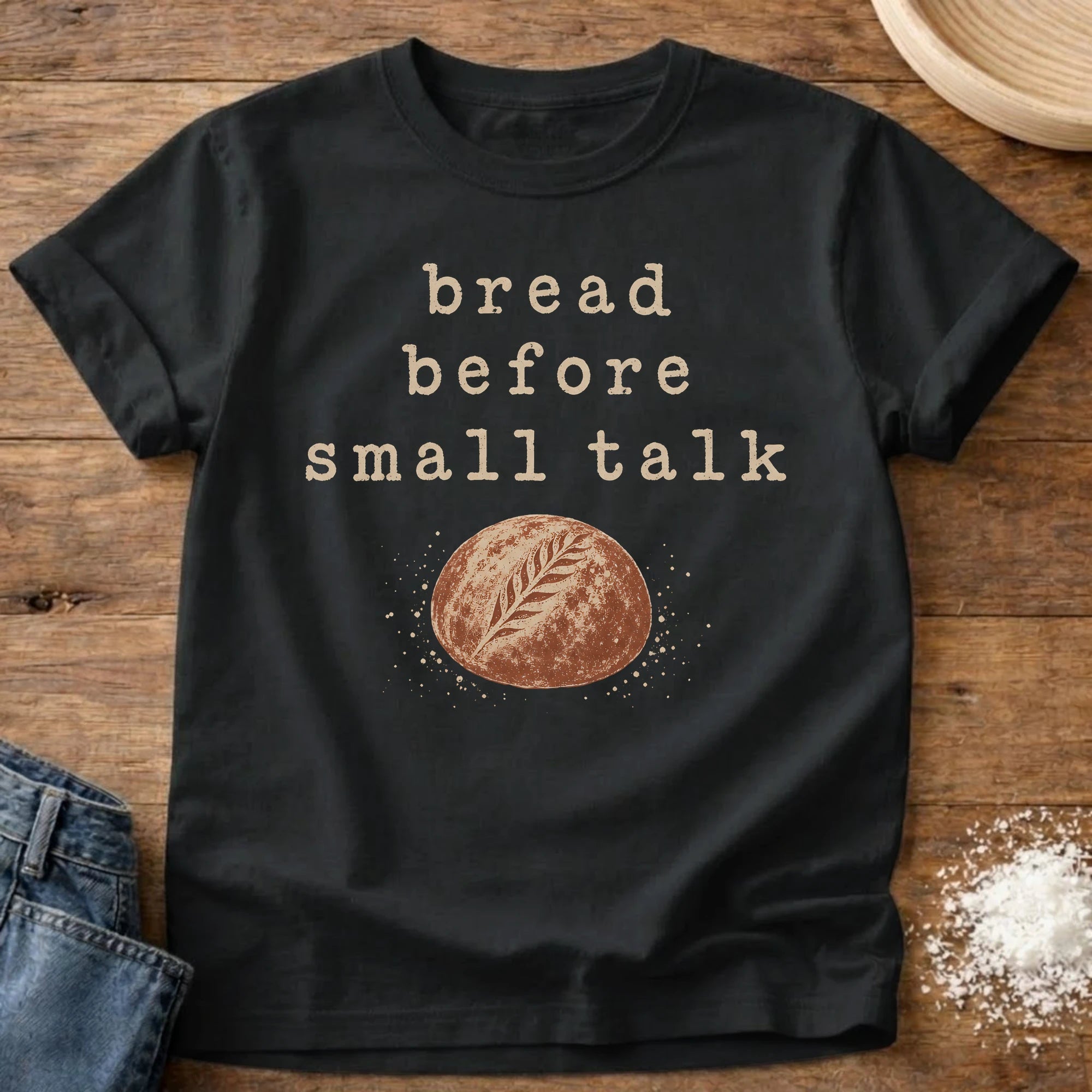Small Talk Sourdough T-Shirt Black