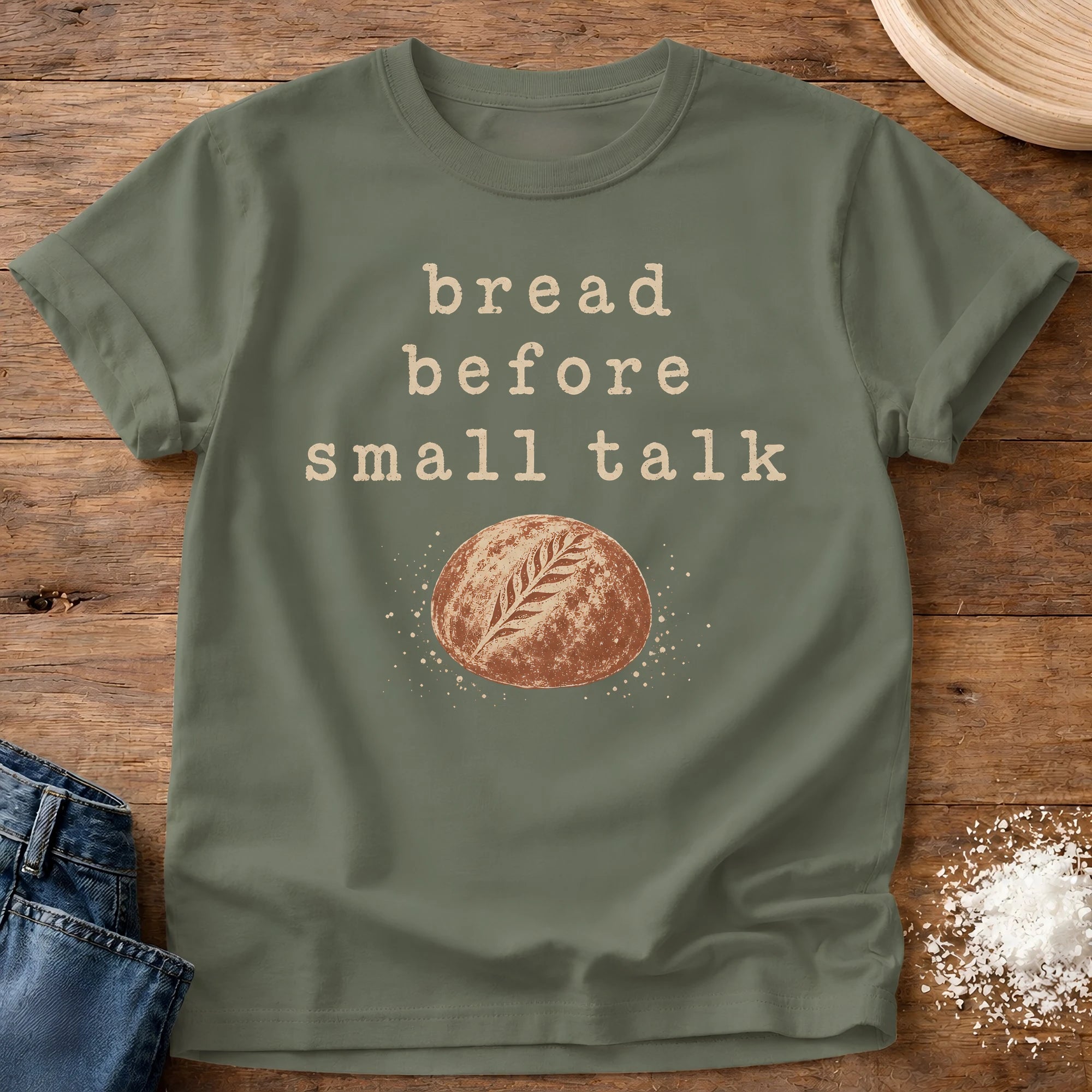 Small Talk Sourdough T-Shirt Moss