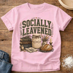 Knead More Fun Socially Leavened sourdough t-shirt in Blossom