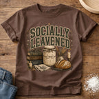 Knead More Fun Socially Leavened sourdough t-shirt in Espresso