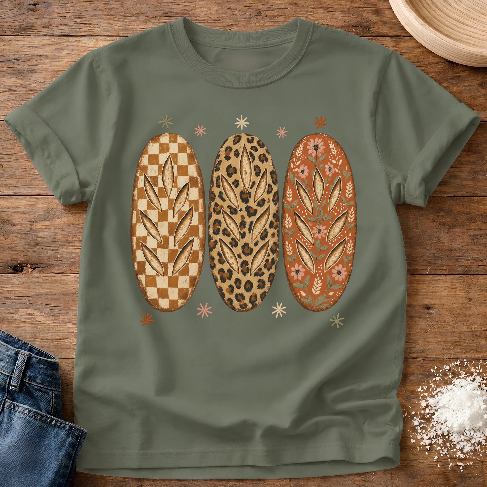Sourdough Aesthetic T-Shirt Moss