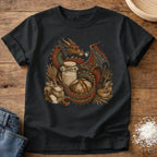 Knead More Fun Sourdough Dragon's Treasure fantasy t-shirt in Black