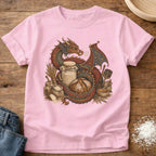 Knead More Fun Sourdough Dragon's Treasure fantasy t-shirt in Blossom