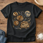 Knead More Fun Sourdough Galaxy celestial t-shirt in Black