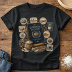 Knead More Fun Sourdough Passport sourdough t-shirt in Black