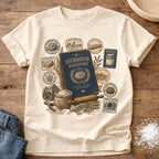 Knead More Fun Sourdough Passport sourdough t-shirt in Ivory