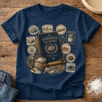 Knead More Fun Sourdough Passport sourdough t-shirt in Navy