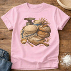 Knead More Fun Sourdough Process vintage still life t-shirt in Blossom
